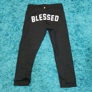 Spiritual Gangster 'Blessed' crop Leggings S Black
